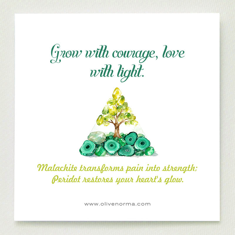 FREE Today: Sacred Heart Forest Malachite & Peridot Orgone Pyramid - image 1