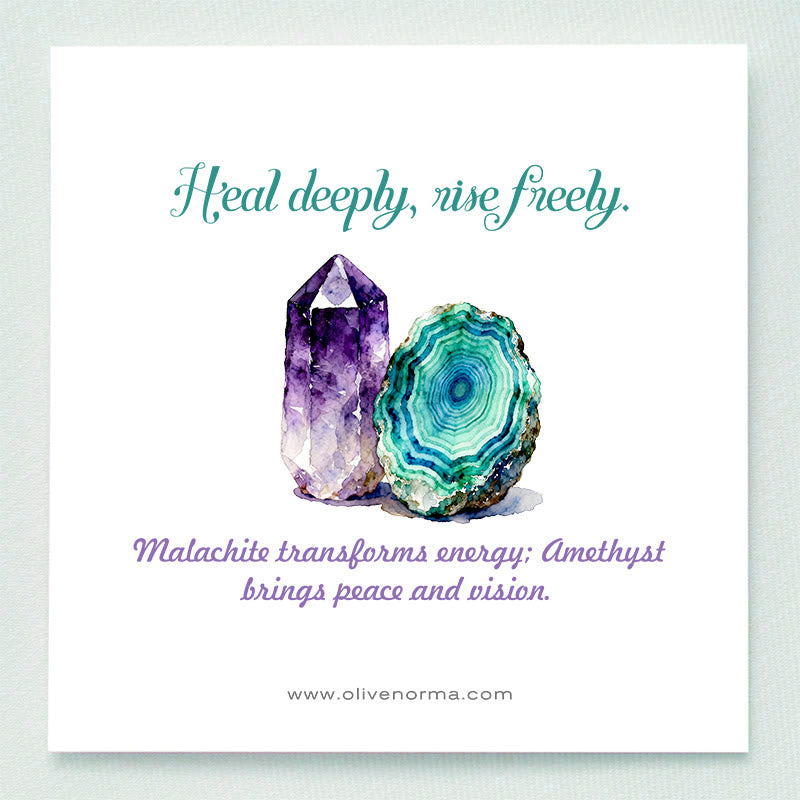 Olivenorma Mystic Union Amethyst & Malachite Orgone Pyramid - image 1