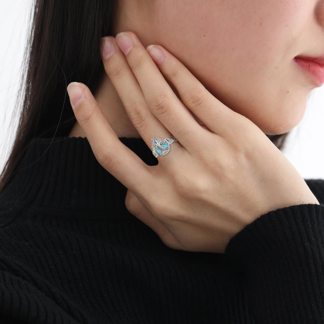 FREE Today: Teardrop Turquoise Tree of Life Ring - image 2