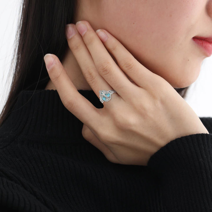 FREE Today: Teardrop Turquoise Tree of Life Ring - image 2