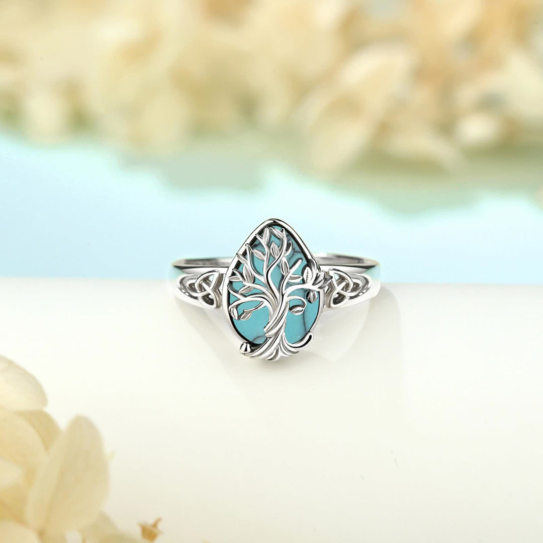 FREE Today: Teardrop Turquoise Tree of Life Ring - image 7
