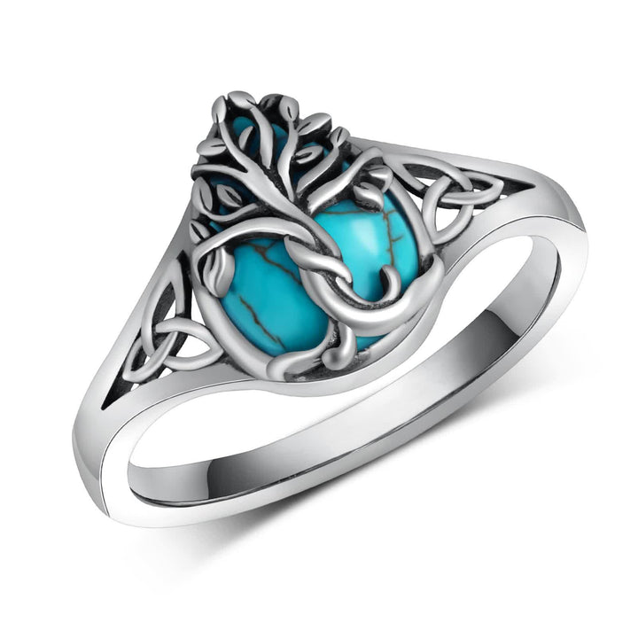 FREE Today: Teardrop Turquoise Tree of Life Ring - image 3