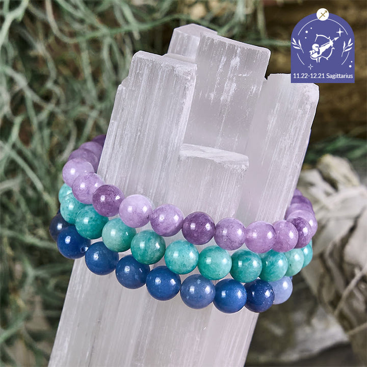 Olivenorma  Sagittarius - Nov 22 - Dec 21 - Zodiac Astrology Crystal Bracelet Set - Sagittarius Bracelet Set - 10mm - image 0
