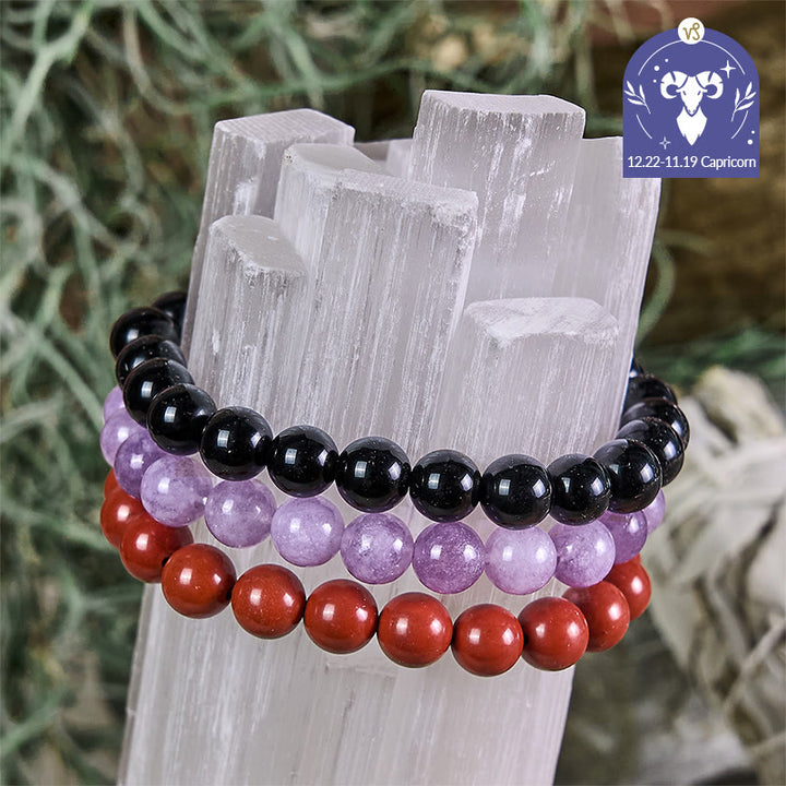 Olivenorma Capricorn - Dec 22 - Jan 19 - Zodiac Astrology Crystal Bracelet Set - Capricorn Bracelet Set - 10mm - image 0
