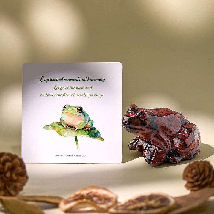 Olivenorma Serene Spirit Gemstone Frog Gemstone Decoration - image 0
