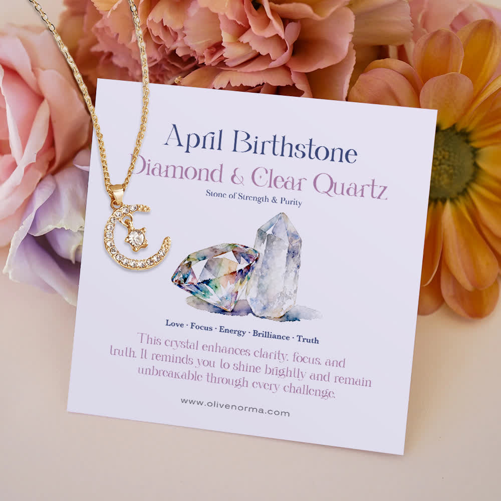 FREE Today: Month Birthstone Star Creative Gift Card Necklace - April-Moonstone - With Birthstone Card - image 3