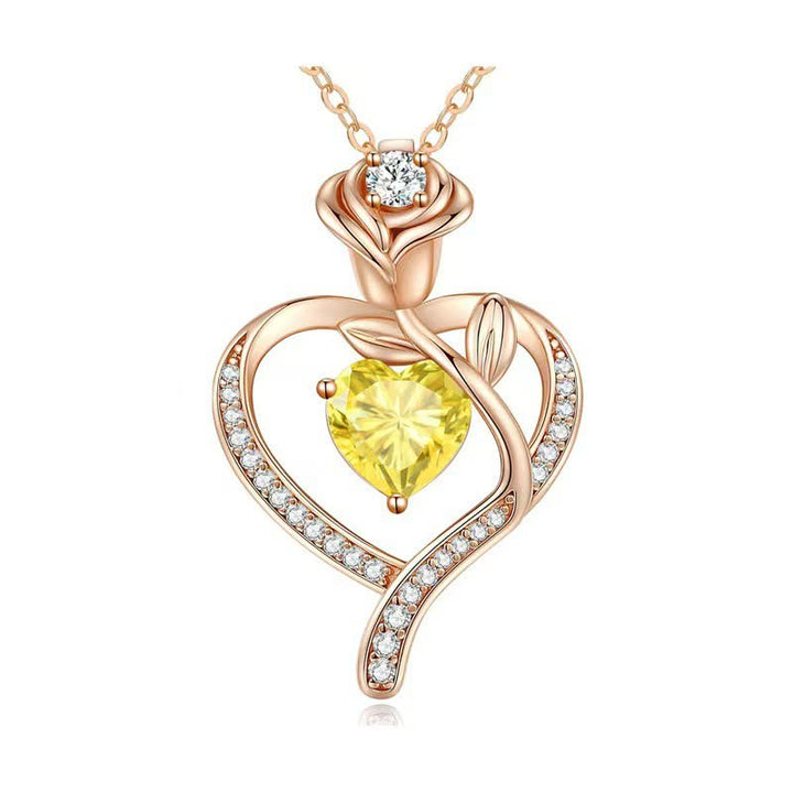 FREE Today: Rose Flower Love Heart Birthstone Gift Card Necklace - image 22