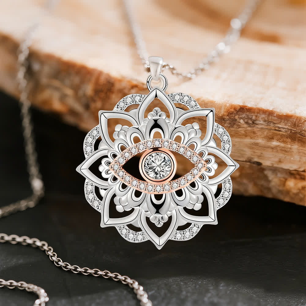 FREE Today: Guardian of Light and Serenity – Evil Eye Lotus Necklace - Evil Eye & Lotus - image 0