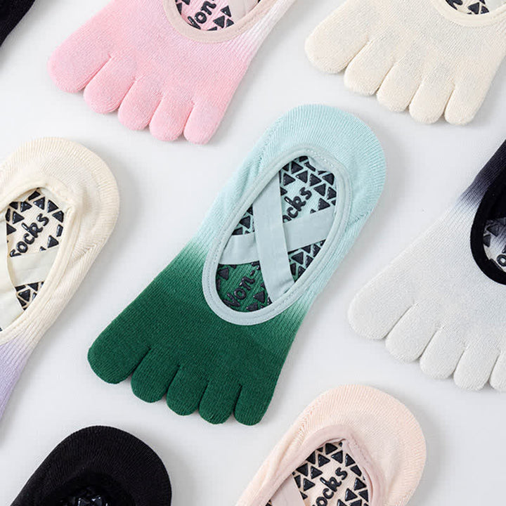 Olivenorma Five Toe Gradient Non-Slip Grips Straps Yoga Socks - image 19