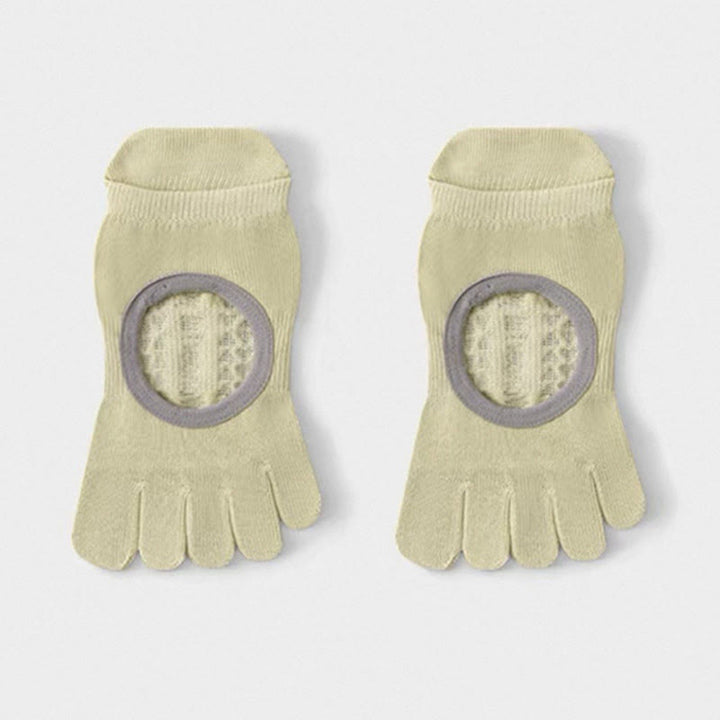 Olivenorma Five Toe Non-Slip Open-Top Yoga Socks - Light Green - 6Pairs - image 3