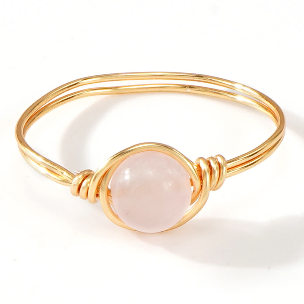 FREE Today: Natural Crystal Stone Elegant Women´s Rings - Rose Quartz - Round Bead Style - image 25