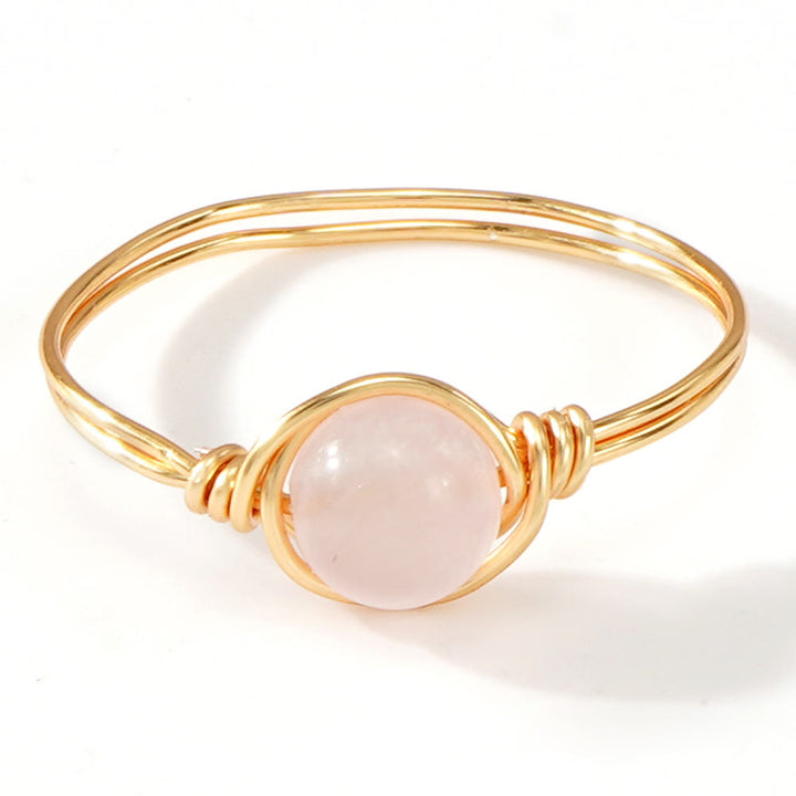 FREE Today: Natural Crystal Stone Elegant Women´s Rings - Rose Quartz - Round Bead Style - image 25