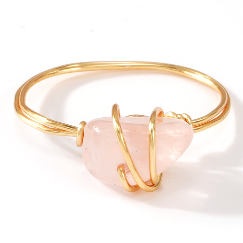 FREE Today: Natural Crystal Stone Elegant Women´s Rings - Rose Quartz - Chip Style - image 26