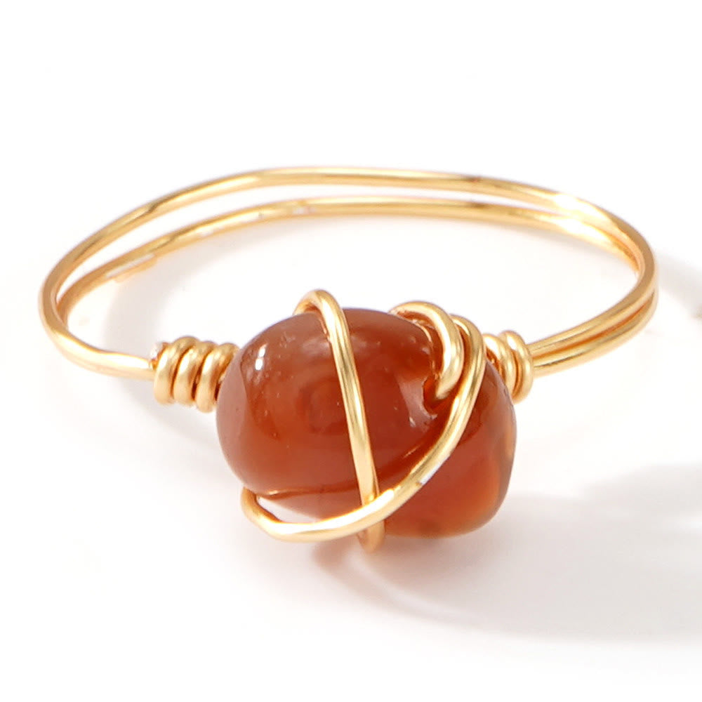 FREE Today: Natural Crystal Stone Elegant Women´s Rings - Red Agate - Chip Style - image 37