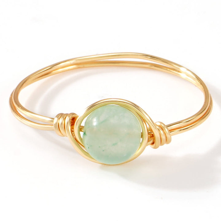 FREE Today: Natural Crystal Stone Elegant Women´s Rings - Green Aventurine - Round Bead Style - image 10