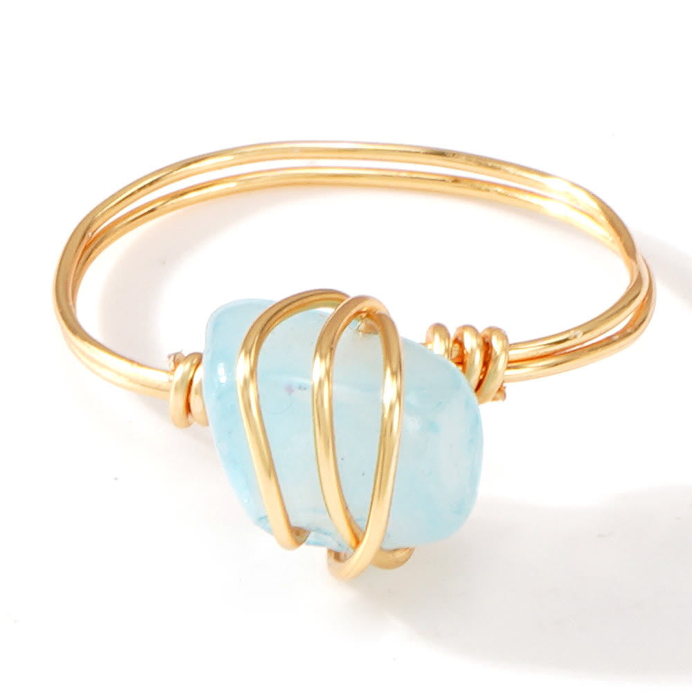 FREE Today: Natural Crystal Stone Elegant Women´s Rings - Aquamarine - Chip Style - image 39