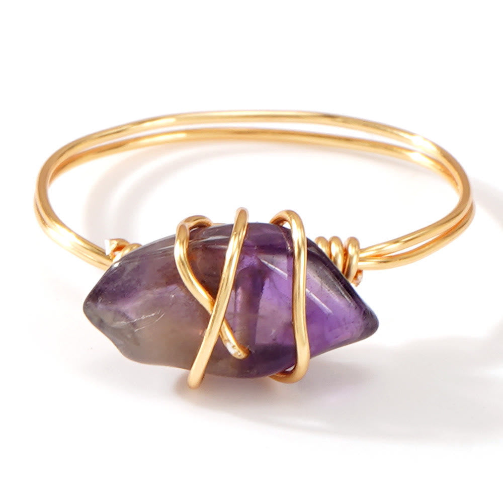 FREE Today: Natural Crystal Stone Elegant Women´s Rings - Amethyst - Chip Style - image 8