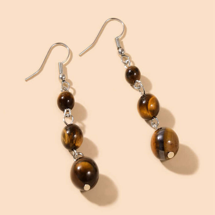 FREE Today:Tiger Eye Tassel Beaded Earrings - image 2