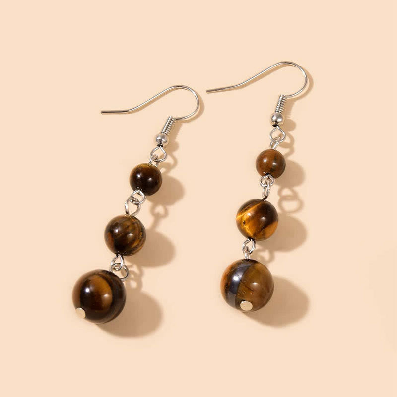FREE Today:Tiger Eye Tassel Beaded Earrings - image 3