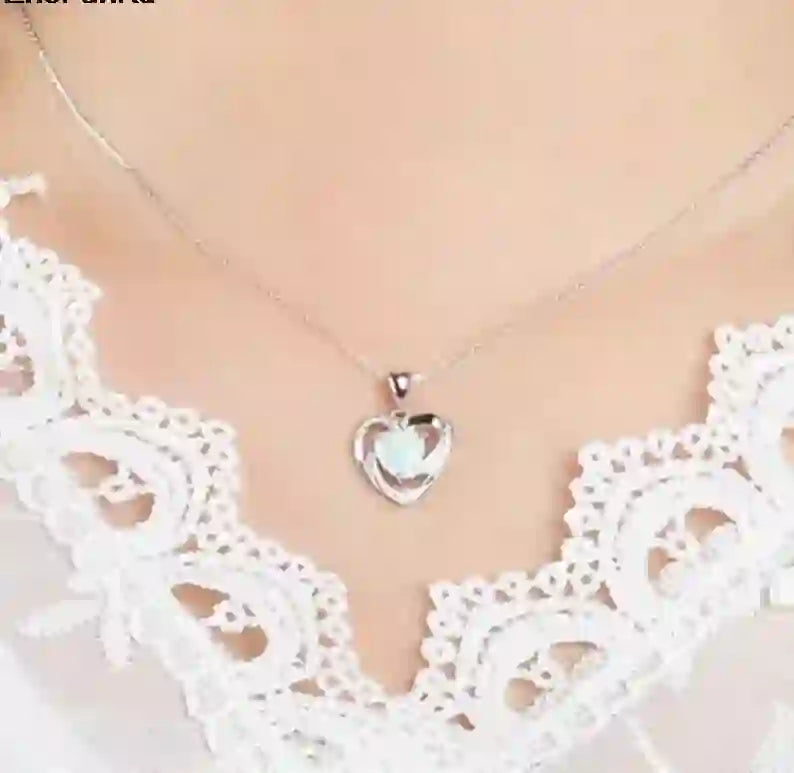 FREE Today: "Eternity Unlimited" Opal Heart Necklace - image 1
