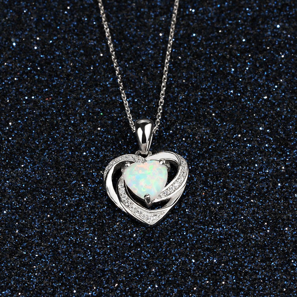 FREE Today: "Eternity Unlimited" Opal Heart Necklace - image 4