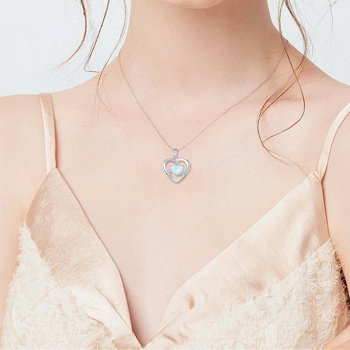 FREE Today: "Eternity Unlimited" Opal Heart Necklace - image 3
