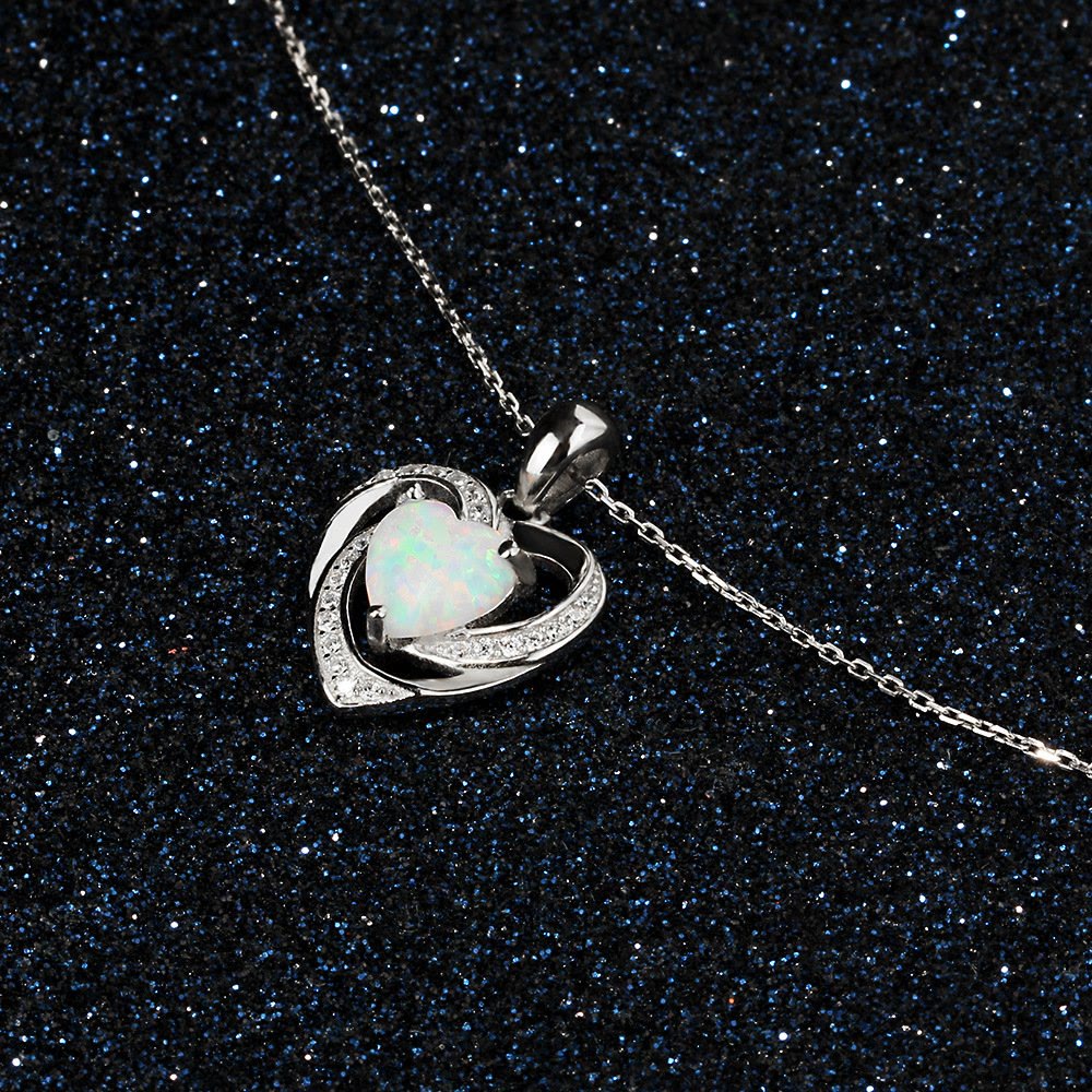 FREE Today: "Eternity Unlimited" Opal Heart Necklace - image 6