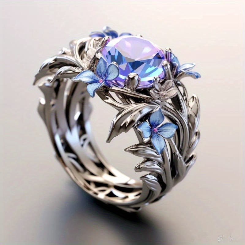 FREE Today: Alexandrite Elegant Iris Engagements Weddings Ring  - US 12 - image 0