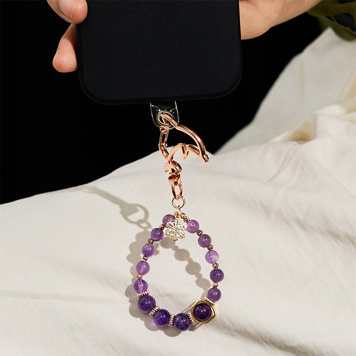 Olivenorma Amethyst Keychain Crystal Phone Strap - image 4