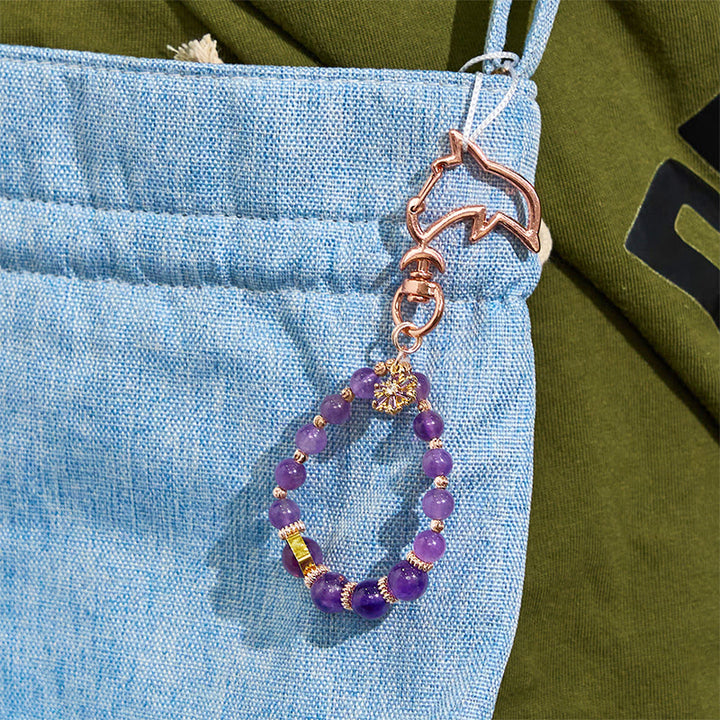 Olivenorma Amethyst Keychain Crystal Phone Strap - image 5