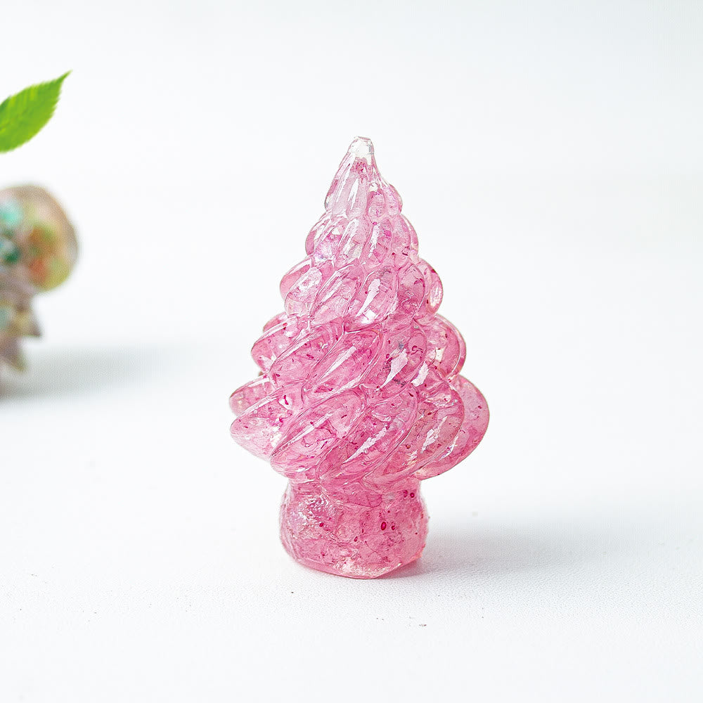 Olivenorma Christmas Crystal Tree Gemstone Decoration - Pink Crystal - image 9