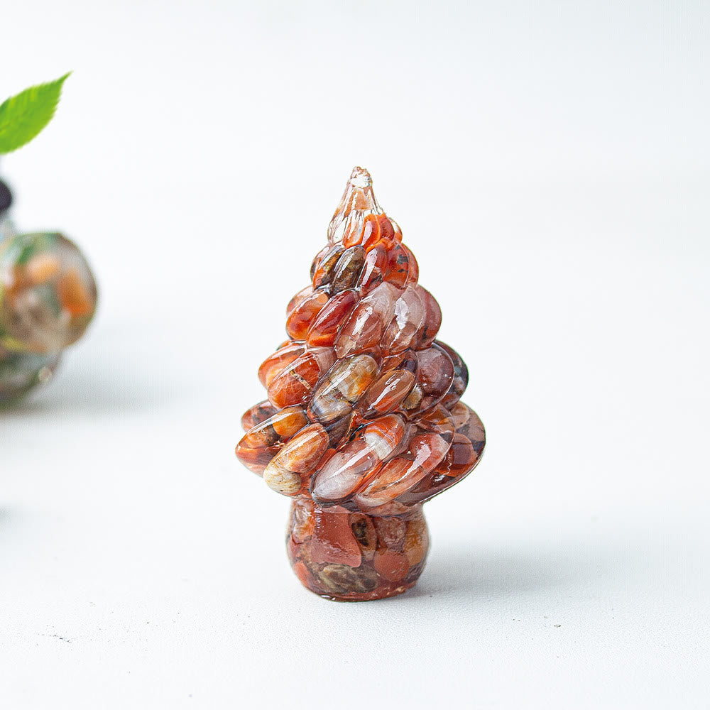Olivenorma Christmas Crystal Tree Gemstone Decoration - Red Agate - image 19