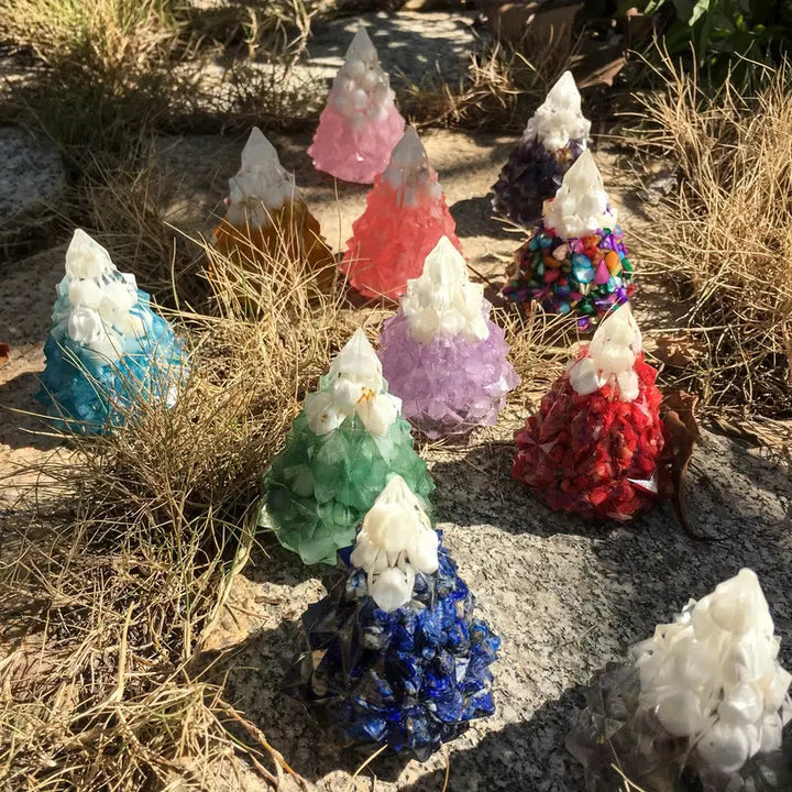 Olivenorma Crystal Mini Pine Tree Gemstone Decoration - image 0