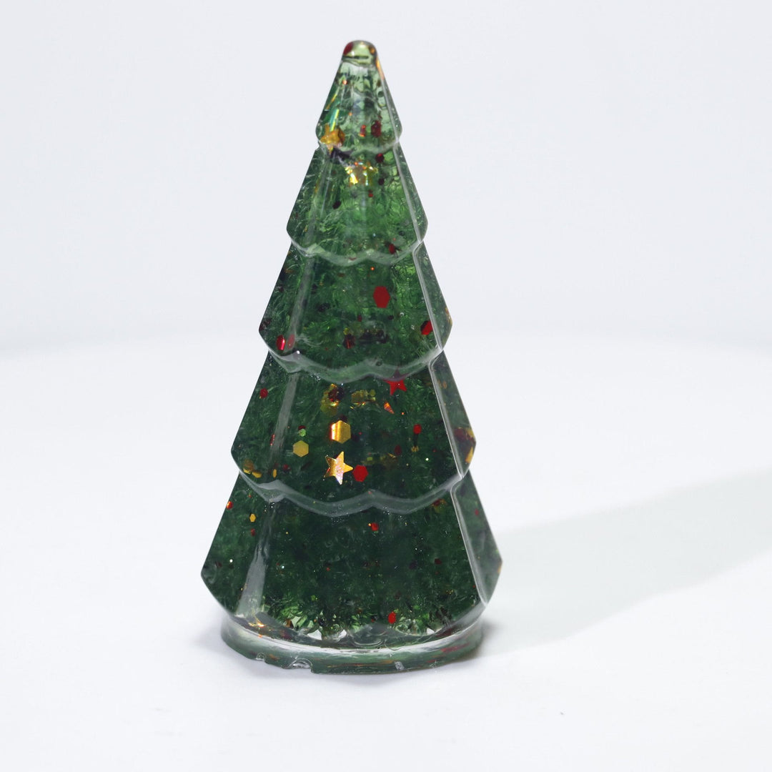 Olivenorma Crystal Mini Pine Tree Gemstone Decoration - Green Glaze - Tower-shaped - image 27
