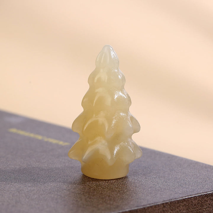 Olivenorma Natural Crystal Mini Christmas Tree Gemstone Decoration - Yellow Jade - image 3