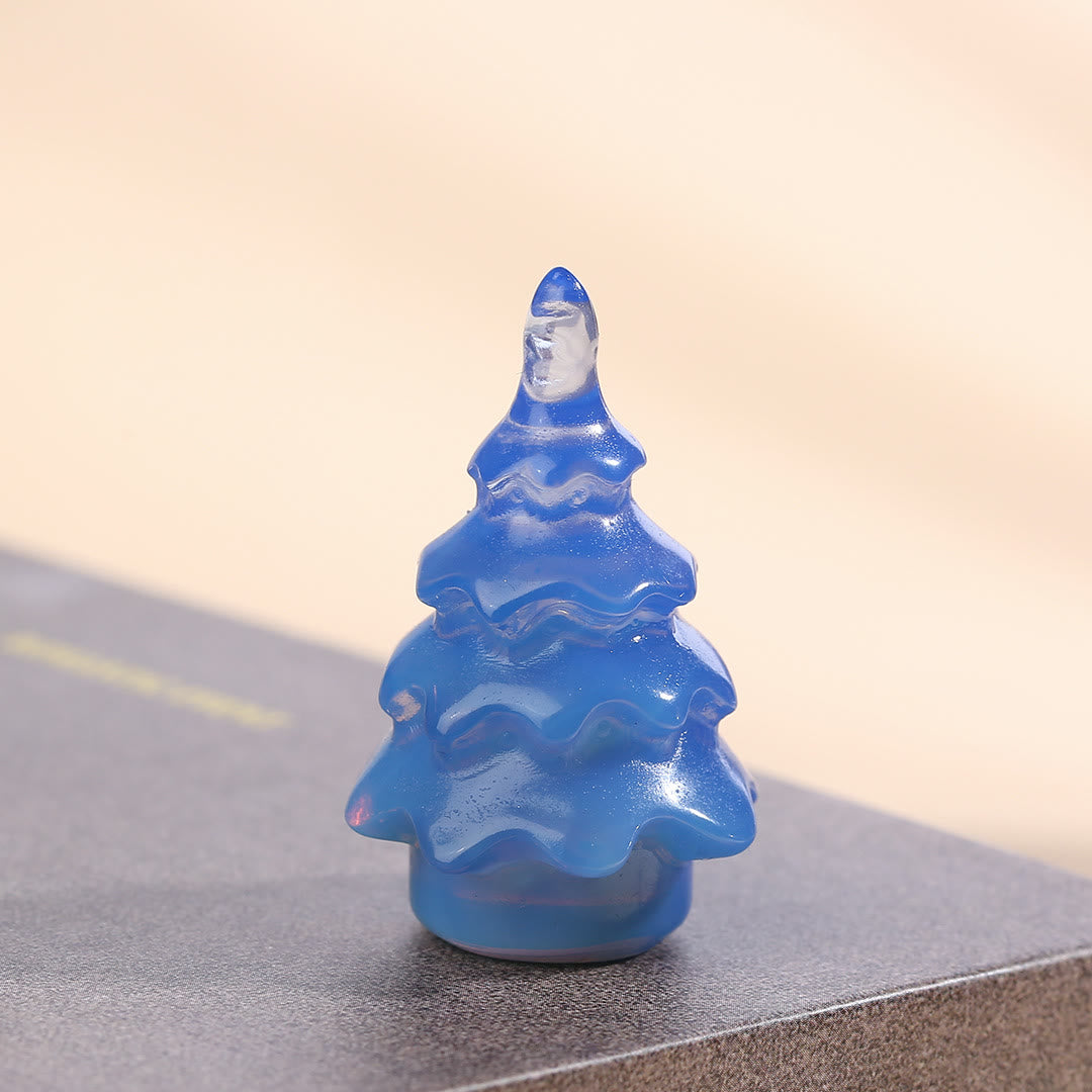Olivenorma Natural Crystal Mini Christmas Tree Gemstone Decoration - Blue Opalite - image 11