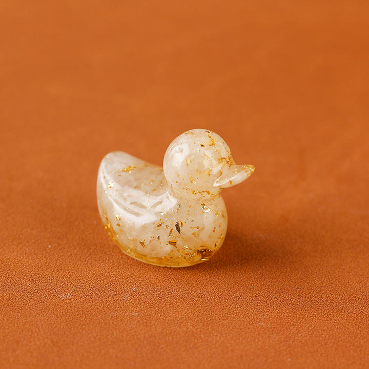 Olivenorma Mini Crystal Duck Gemstone Decoration - Clear Crystal - image 5