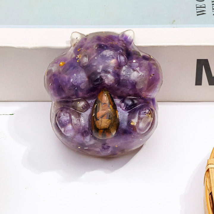 Olivenorma Crystal Squirrel Figurine Gemstone Decoration - Amethyst - image 9