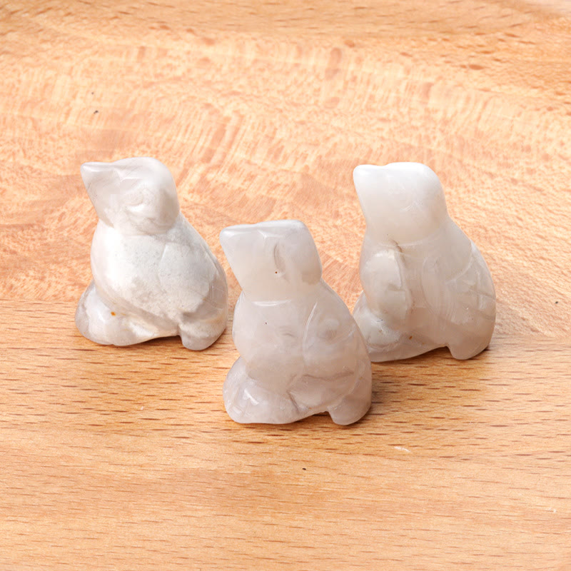 Olivenorma Mini Crystal Agate Bird Figurine Gemstone Decoration - White Agate - image 10