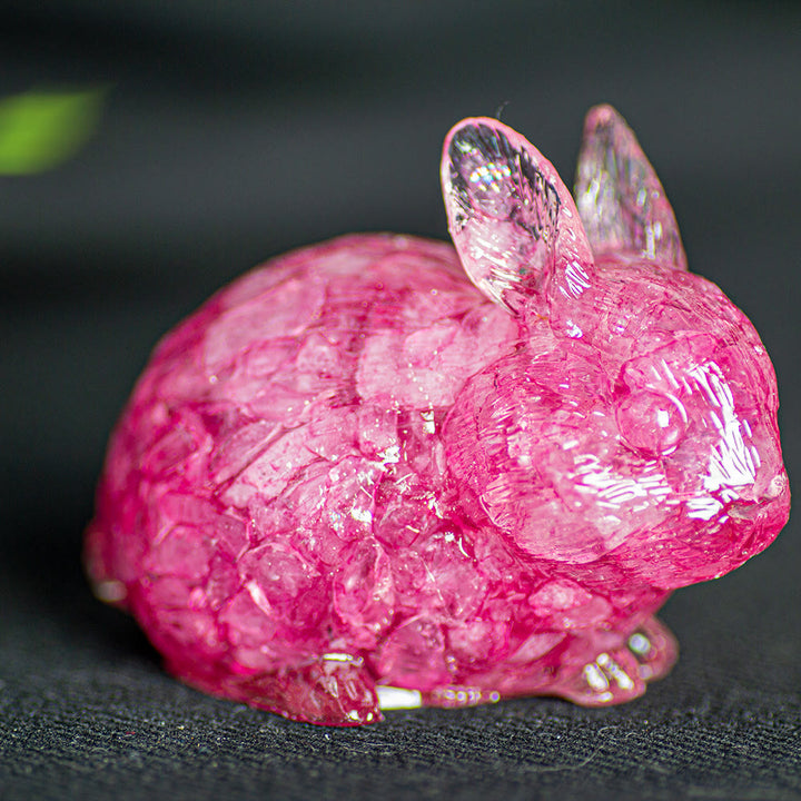 Olivenorma Crystal Bunny Figurine Gemstone Decoration - Pink Crystal - image 10