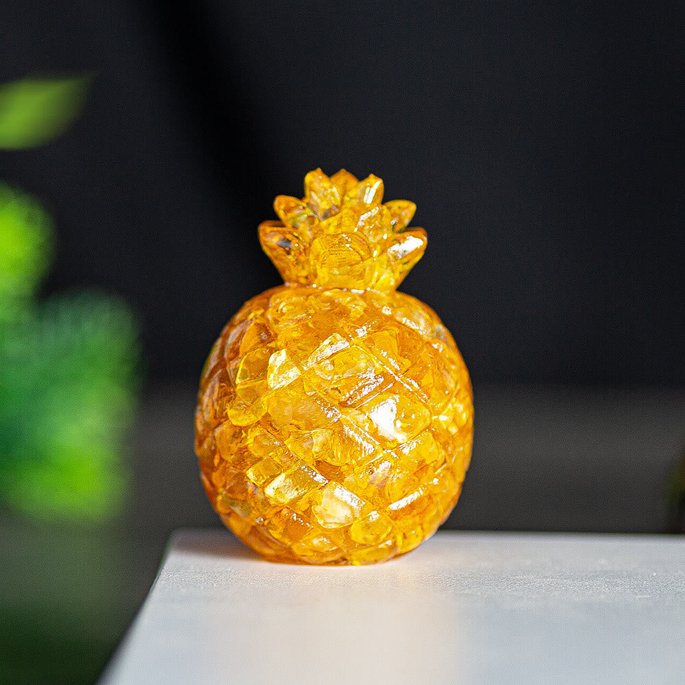 Olivenorma Crystal Golden Pineapple Gemstone Decoration - Citrine - Style 1 - image 23