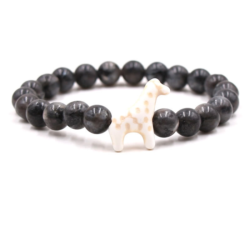 Olivenorma Giraffe Conservation Bracelet with Card - Labradorite - With Card - image 26