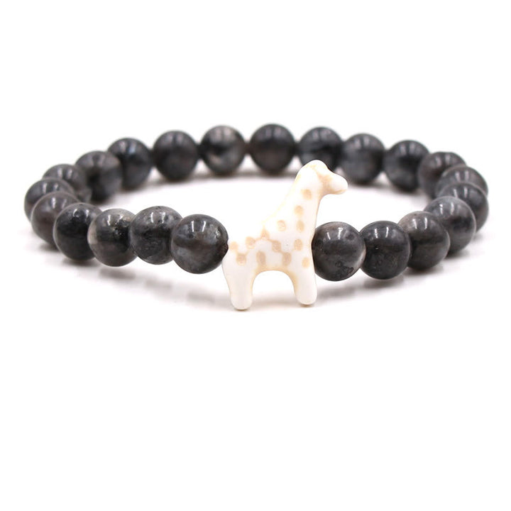 Olivenorma Giraffe Conservation Bracelet with Card - Labradorite - With Card - image 26