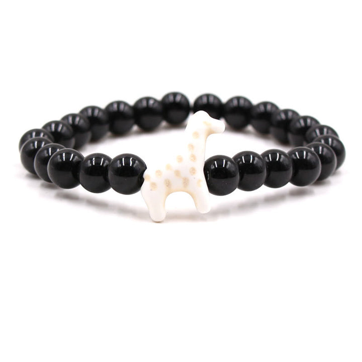 Olivenorma Giraffe Conservation Bracelet with Card - Obsidian - With Card - image 16