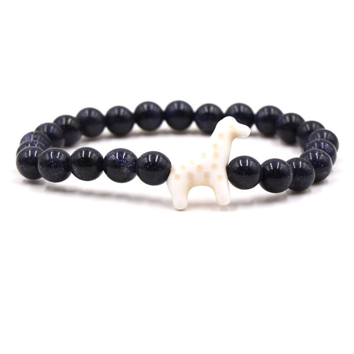 Olivenorma Giraffe Conservation Bracelet with Card - Blue Goldstone - With Card - image 45