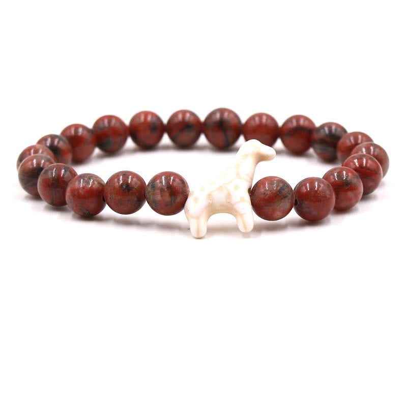 Olivenorma Giraffe Conservation Bracelet with Card - Mahogany Obsidian - With Card - image 32