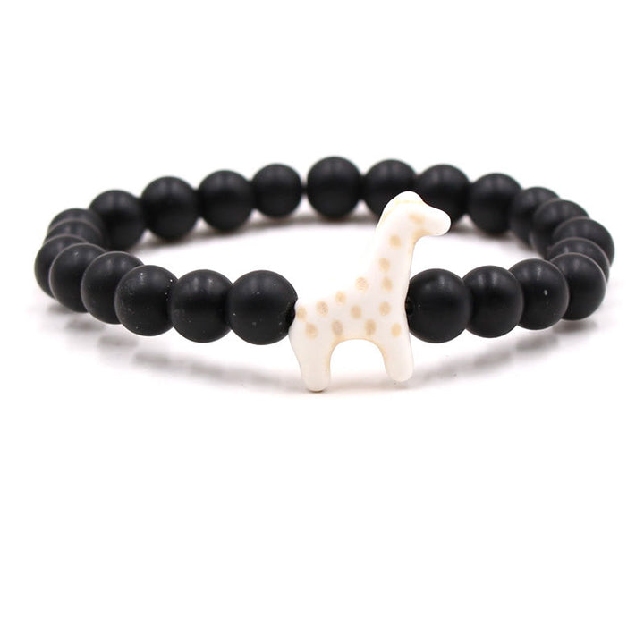 Olivenorma Giraffe Conservation Bracelet with Card - Black Onyx - With Card - image 20