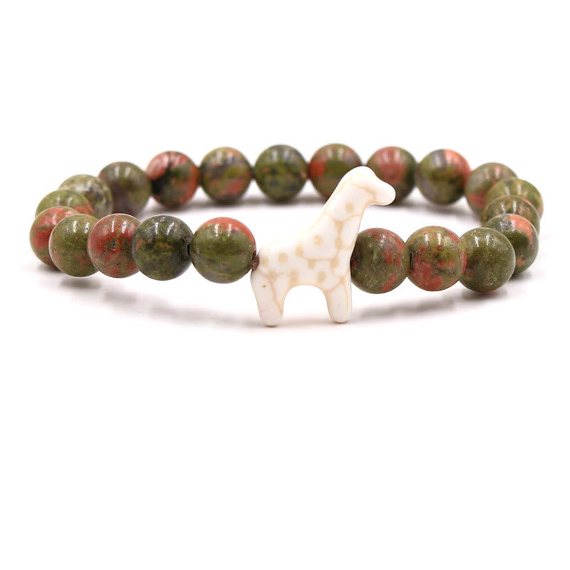 Olivenorma Giraffe Conservation Bracelet with Card - Unakite - With Card - image 53