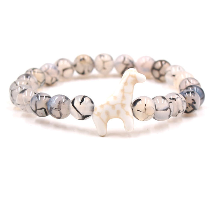 Olivenorma Giraffe Conservation Bracelet with Card - Dragon Pattern Agate - With Card - image 46