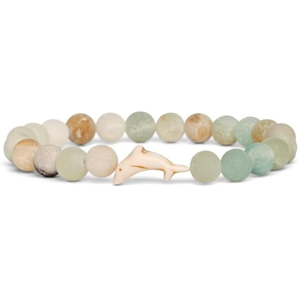 Olivenorma Dolphin Care & Awareness Bracelet with Card - Matte Amazonite - A - WIth Card - image 9